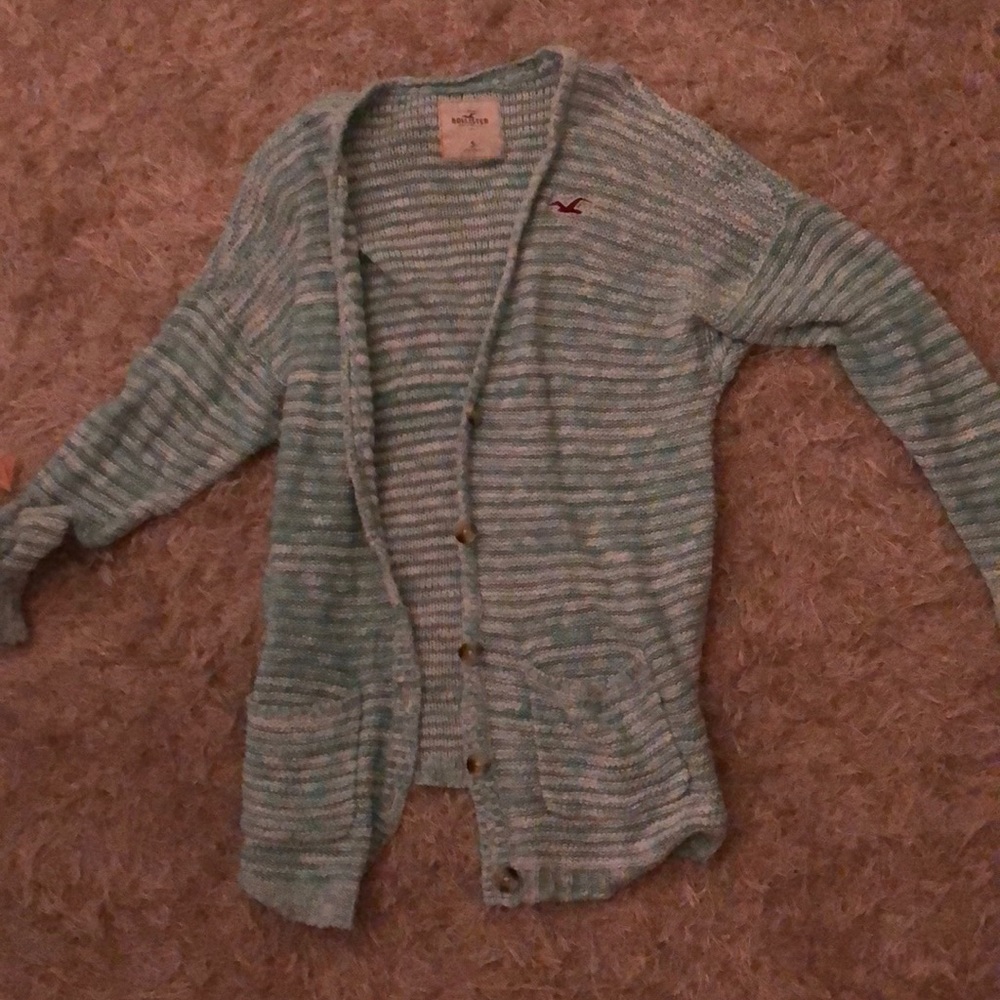 Hollister blue cardigan